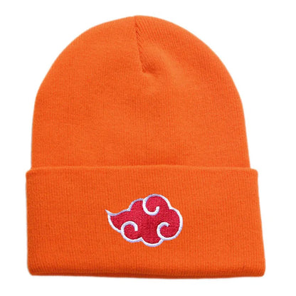 <img src="akatsuki-orange-knitted-hat.jpg" alt="Orange Akatsuki beanie with iconic red and white Akatsuki cloud logo from Naruto and Naruto Shippuden. This unisex Naruto knit hat is a high-quality winter accessory for anime fans, ideal for Naruto cosplay and Akatsuki enthusiasts. Made from durable, comfortable materials, this one-size-fits-all beanie is perfect for showcasing your anime love while staying warm. A must-have Naruto Shippuden accessory for any anime collector or Naruto fan."> 
