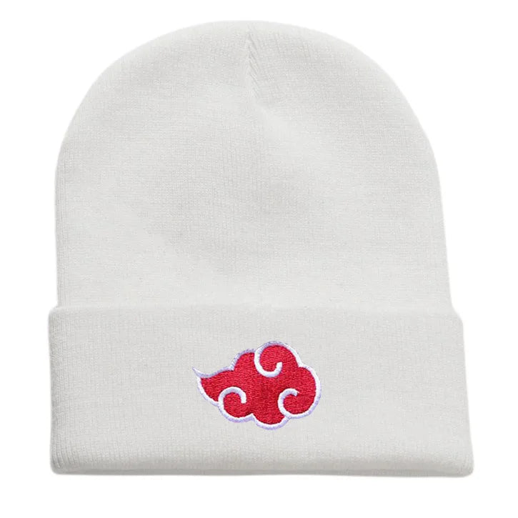 <img src="akatsuki-white-knitted-hat.jpg" alt="White Akatsuki beanie with iconic red and white Akatsuki cloud logo from Naruto and Naruto Shippuden. This unisex Naruto knit hat is a high-quality winter accessory for anime fans, ideal for Naruto cosplay and Akatsuki enthusiasts. Made from durable, comfortable materials, this one-size-fits-all beanie is perfect for showcasing your anime love while staying warm. A must-have Naruto Shippuden accessory for any anime collector or Naruto fan."> 