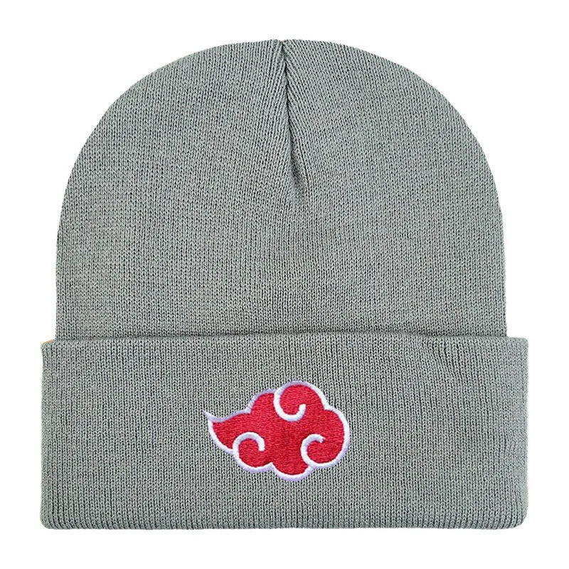 <img src="akatsuki-gray-knitted-hat.jpg" alt="Gray Akatsuki beanie with iconic red and white Akatsuki cloud logo from Naruto and Naruto Shippuden. This unisex Naruto knit hat is a high-quality winter accessory for anime fans, ideal for Naruto cosplay and Akatsuki enthusiasts. Made from durable, comfortable materials, this one-size-fits-all beanie is perfect for showcasing your anime love while staying warm. A must-have Naruto Shippuden accessory for any anime collector or Naruto fan."> 
