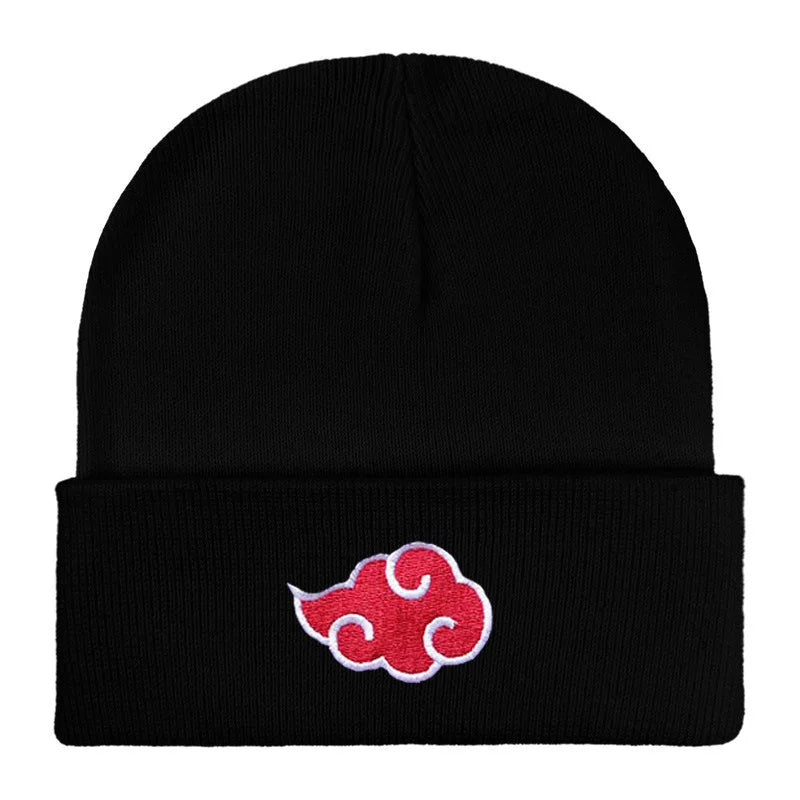 <img src="akatsuki-black-knitted-hat.jpg" alt="Black Akatsuki beanie with iconic red and white Akatsuki cloud logo from Naruto and Naruto Shippuden. This unisex Naruto knit hat is a high-quality winter accessory for anime fans, ideal for Naruto cosplay and Akatsuki enthusiasts. Made from durable, comfortable materials, this one-size-fits-all beanie is perfect for showcasing your anime love while staying warm. A must-have Naruto Shippuden accessory for any anime collector or Naruto fan.">