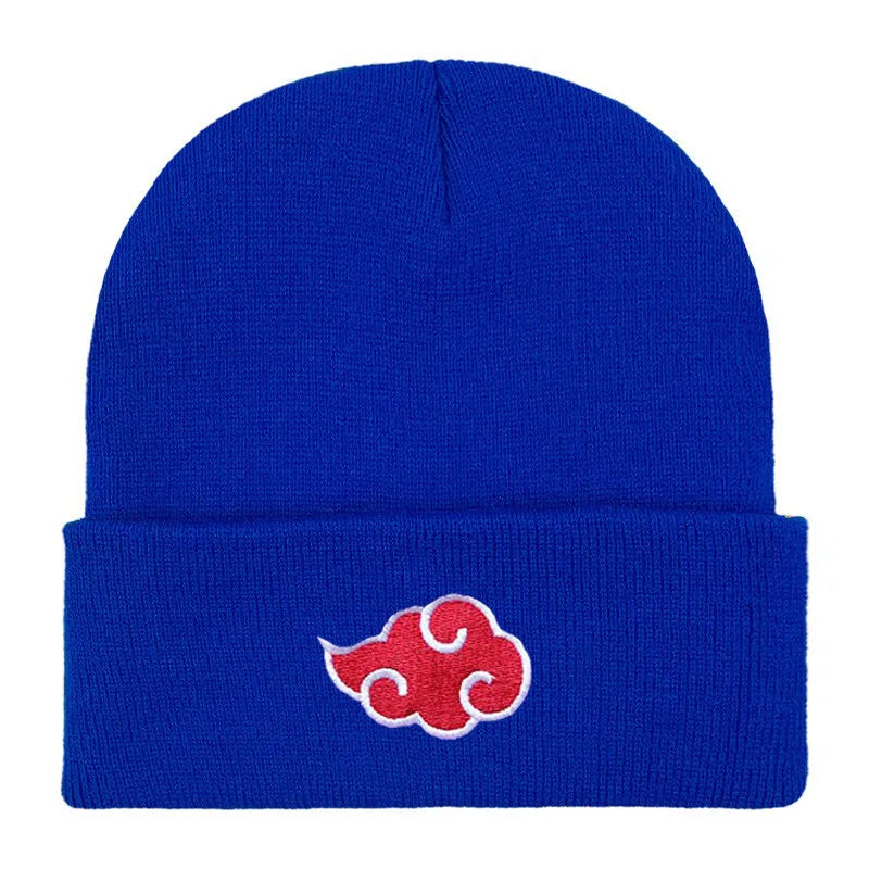 <img src="akatsuki-blue-knitted-hat.jpg" alt="Blue Akatsuki beanie with iconic red and white Akatsuki cloud logo from Naruto and Naruto Shippuden. This unisex Naruto knit hat is a high-quality winter accessory for anime fans, ideal for Naruto cosplay and Akatsuki enthusiasts. Made from durable, comfortable materials, this one-size-fits-all beanie is perfect for showcasing your anime love while staying warm. A must-have Naruto Shippuden accessory for any anime collector or Naruto fan."> 