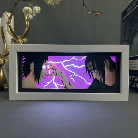 <img src="lightbox-itachi-sasuke.jpg" alt="<img src="nightlight-4th-hokage.jpg" alt="Acrylic nightlight featuring the 4th Hokage from Naruto, with a cloak adorned with flames and Japanese characters.">